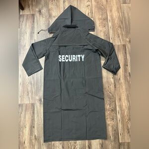 Rainwear Coat Jacket Security Logo Size M Black